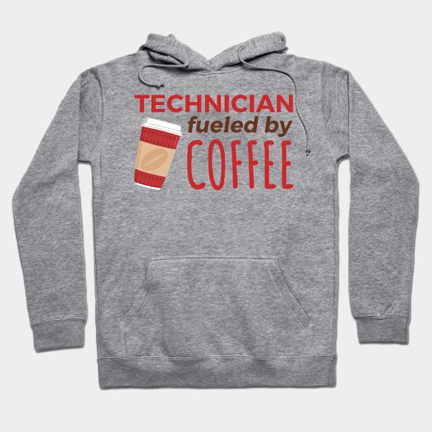 Technician Fueled by Coffee Hoodie by PunchiDesign